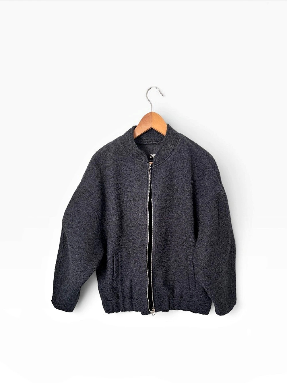 Zara Blue Bomber Jacket Like New
